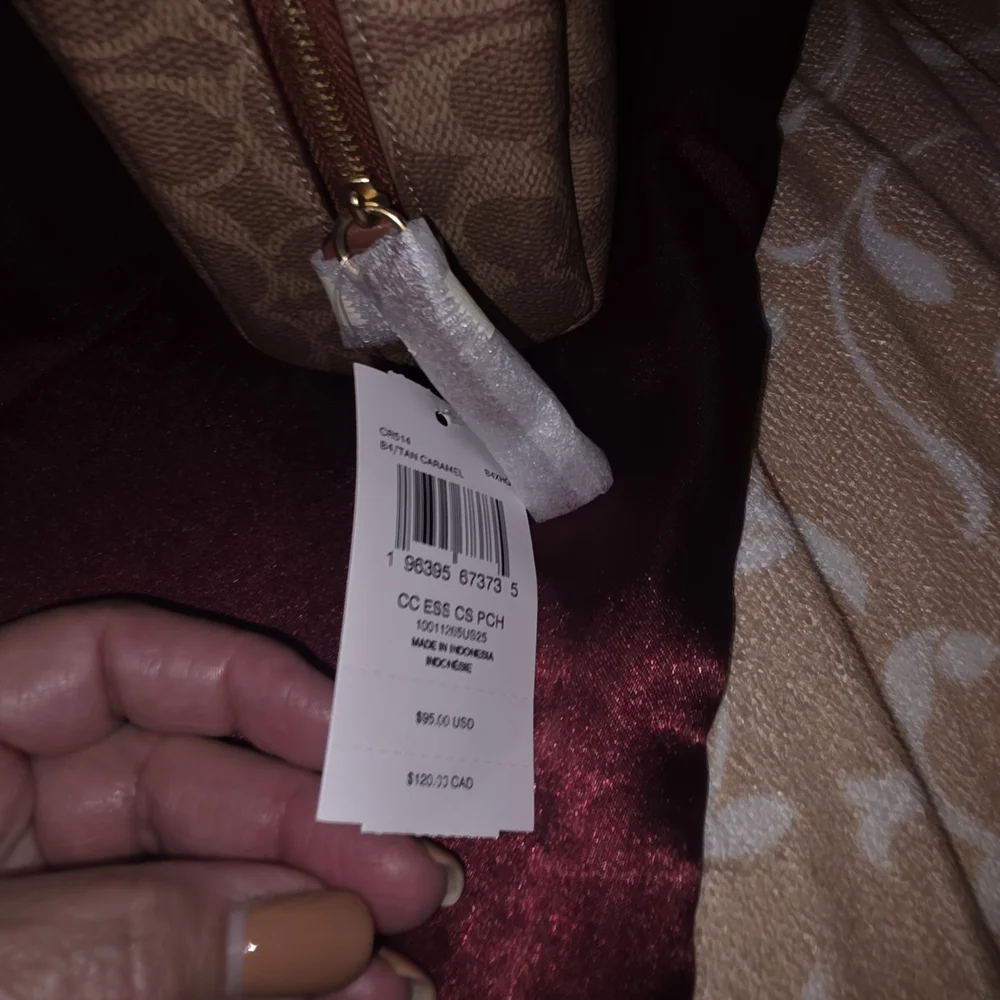 Coach Brown Signature Wristlet - Picture 2 of 6